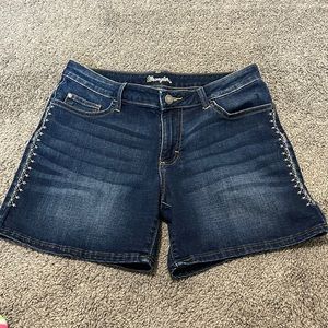 Wrangler Brand Dark Blue 5 Pocket Denim Shorts